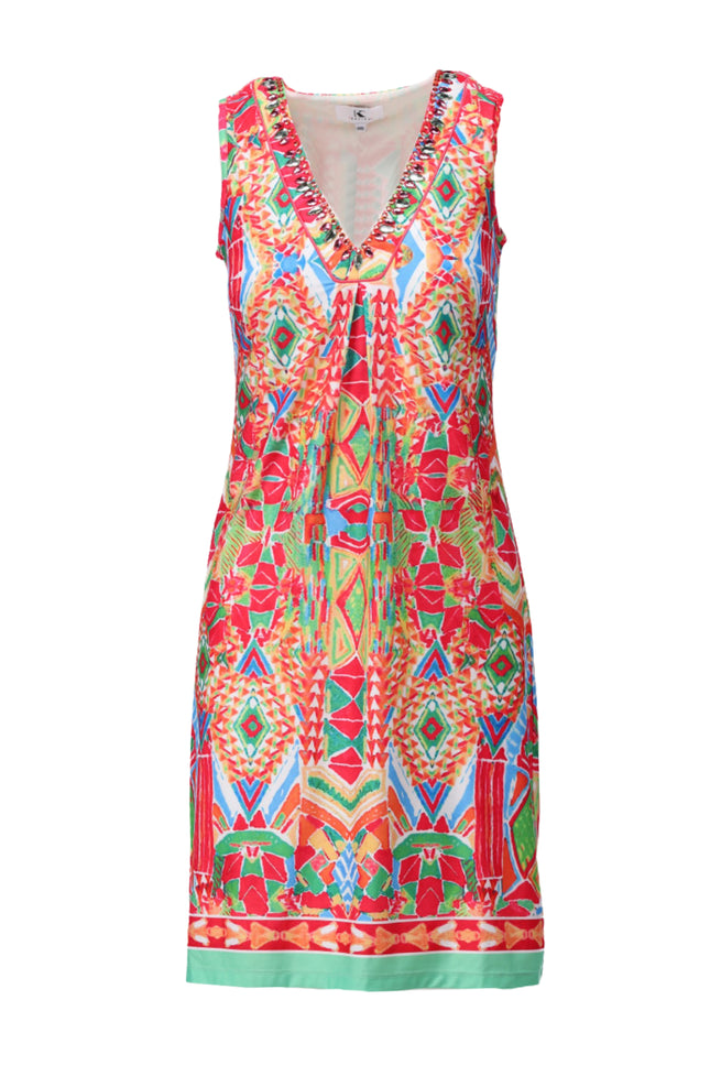 K-design Jurk Met Design C310-P094 Stretchshop.nl