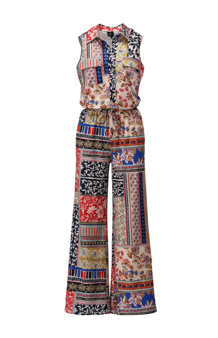 K-design Jumpsuit Mouwloos Met Design C317-P092 Stretchshop.nl