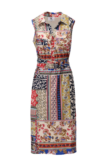 K-design Jurk Midi Met Design C318-P092 Stretchshop.nl