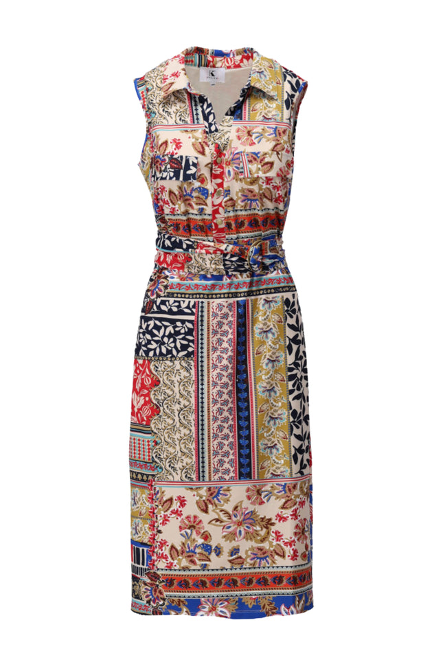 K-design Jurk Midi Met Design C318-P092 Stretchshop.nl