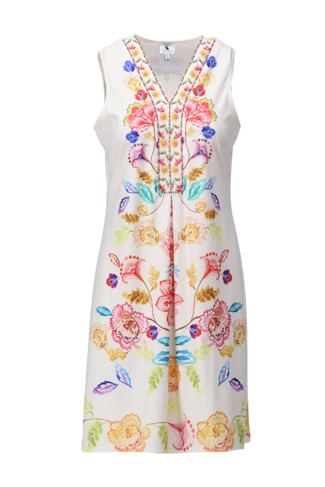 Jurk Mouwloos Met Design C412-P134