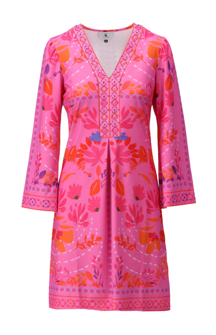 Jurk V-hals Met Design C415-P130