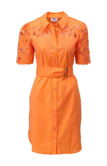 Jurk Met Borduursel & Design Nectarine C733L