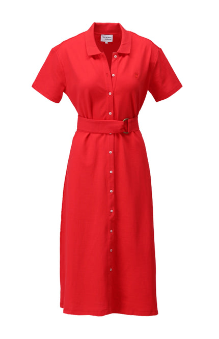 Jurk Midi Polo Met Knoopjes Tomato C757L