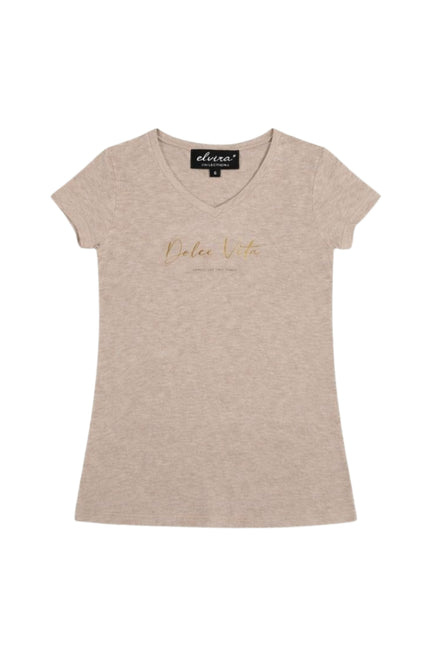 Elvira Casuals T-shirt Dolce Vita Creme Stretchshop.nl