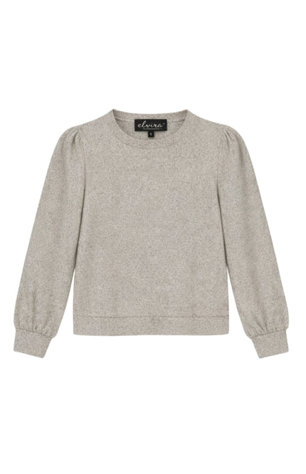 Elvira Casuals Sweater Angela Creme Melange Stretchshop.nl