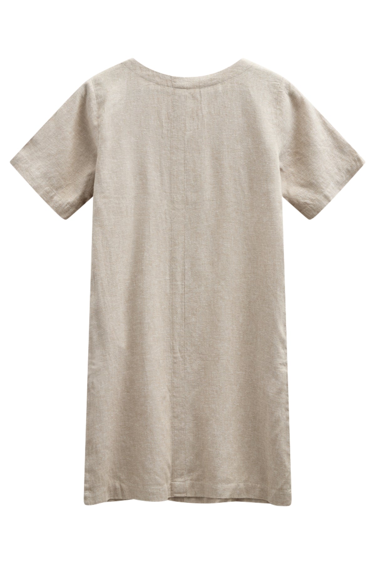 Zilveren Freequent jurk Fqlavasi Sand Melange met stijlvolle pasvorm en elegante details, gedragen door een model.