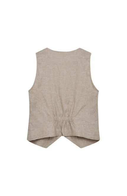 Freequent Gilet Fqlavasi Sand Melange Silver 208145 Stretchshop.nl