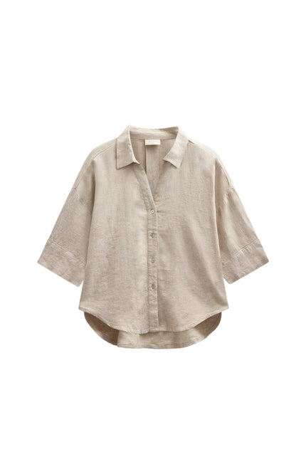 Freequent Blouse Fqlava Sand Melange 207870 Stretchshop.nl