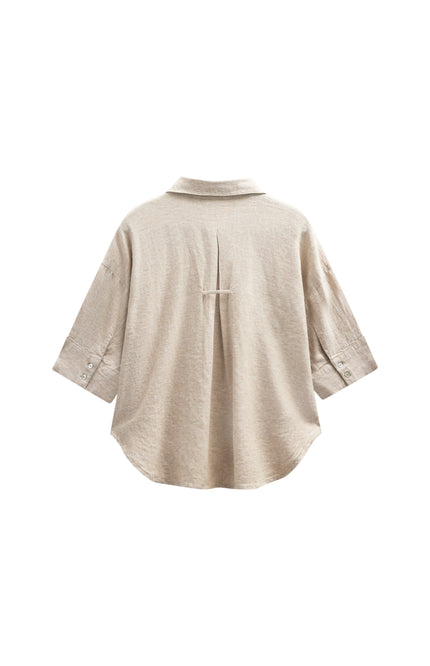 Freequent Blouse Fqlava Sand Melange 207870 Stretchshop.nl