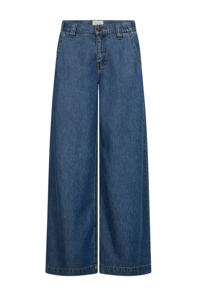 Freequent Broek Fqmilo Medium Blue Denim 208302 Stretchshop.nl