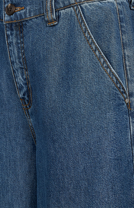 Freequent Broek Fqmilo Medium Blue Denim 208302 Stretchshop.nl