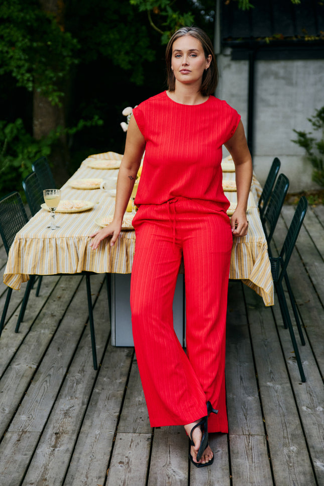 Freequent Blouse Fqgrsvalse True Red 207685 Stretchshop.nl