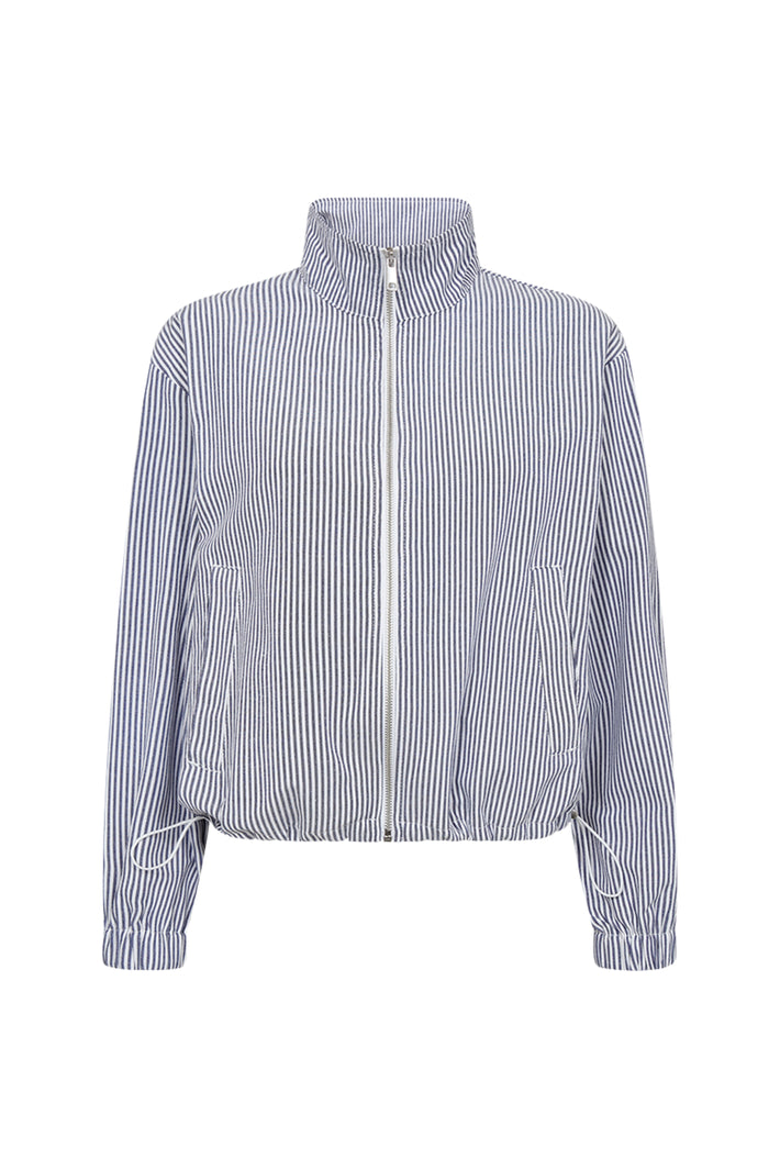 Freequent Fqkaro Star Offwhite Navy blazer, damesjas met sterrenprint en knoopsluiting, stijlvolle en casual zomerjas