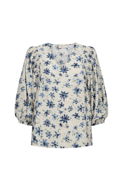 Freequent Blouse Fqjovi Moonbeam Vintage Indigo 208165 Stretchshop.nl