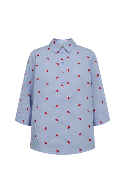 Freequent Blouse Fqrosan Blue Bell Sweet Lilac 207696 Stretchshop.nl