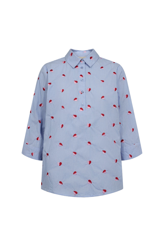 Freequent Blouse Fqrosan Blue Bell Sweet Lilac 207696 Stretchshop.nl