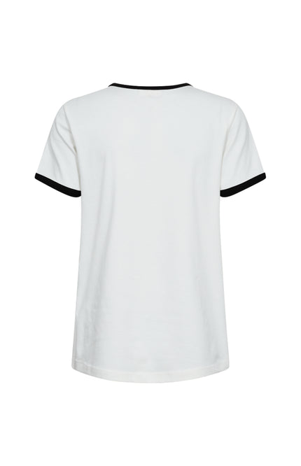 Freequent T-shirt Fqfenjal Star Offwhite Black 207658 Stretchshop.nl