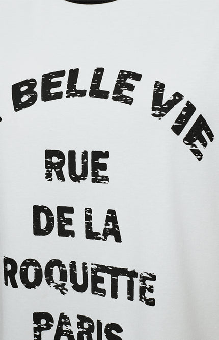 Freequent T-shirt Fqfenjal Star Offwhite Black 207658 Stretchshop.nl