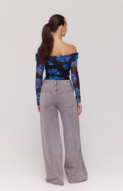 Top Jenny Blue Bloom SS6T501