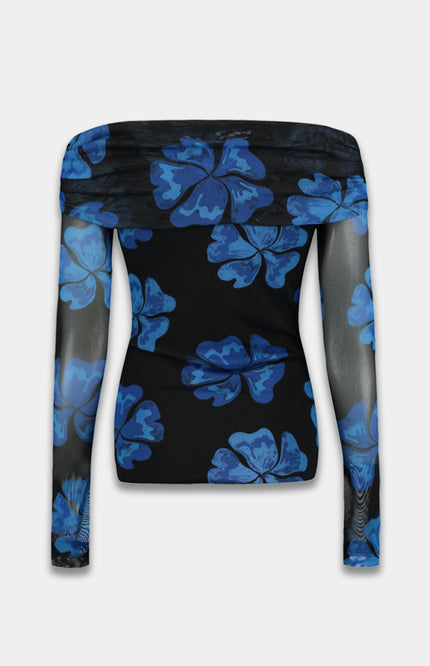 Top Jenny Blue Bloom SS6T501