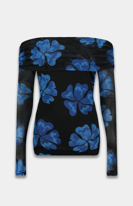 Top Jenny Blue Bloom SS6T501