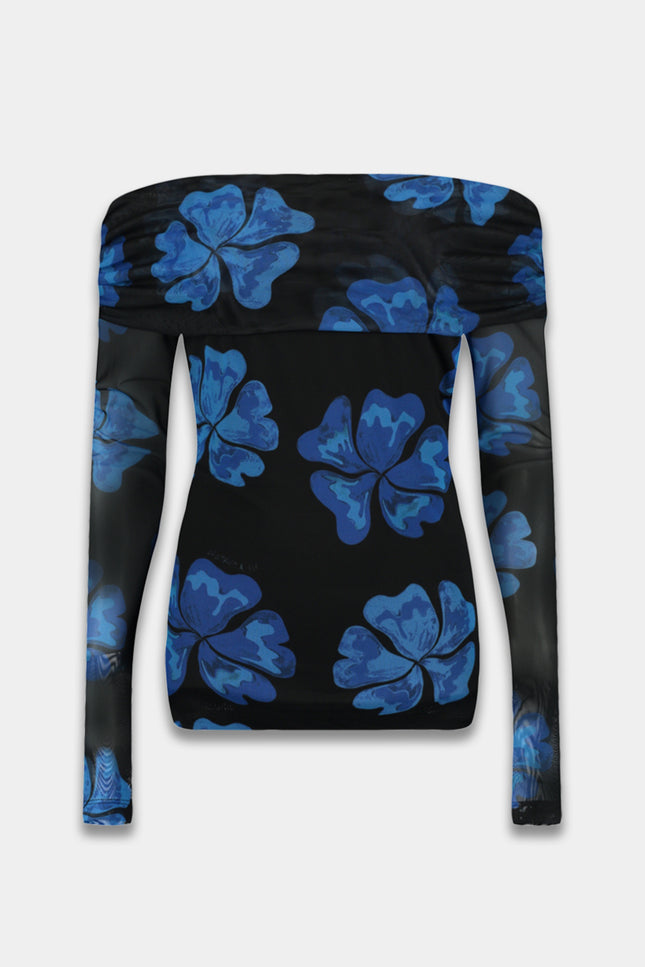 Top Jenny Blue Bloom SS6T501