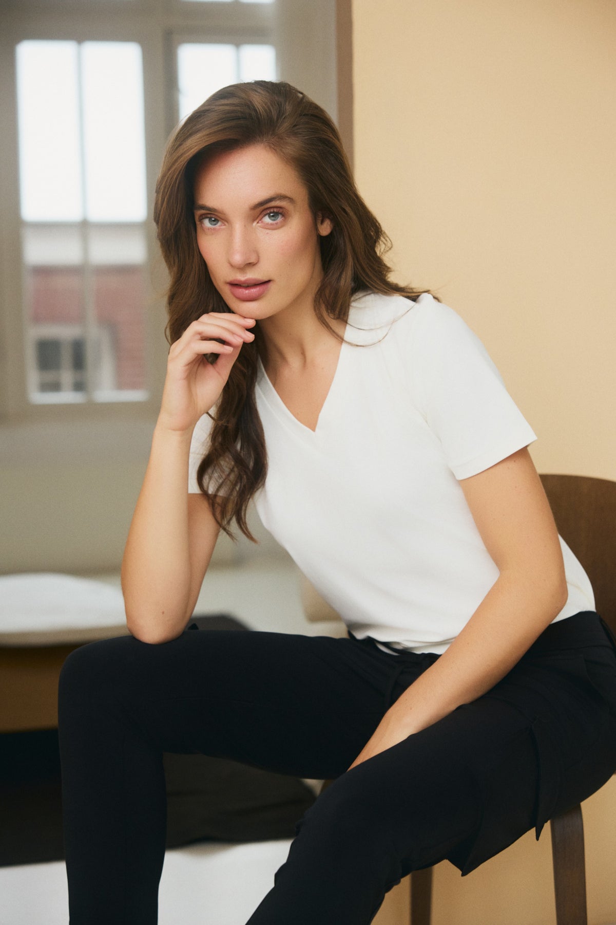 Lady Day reist-shirt Tyler Offwhite, casual T-shirt met korte mouwen en print, geschikt voor reizen en dagelijks gebruik.