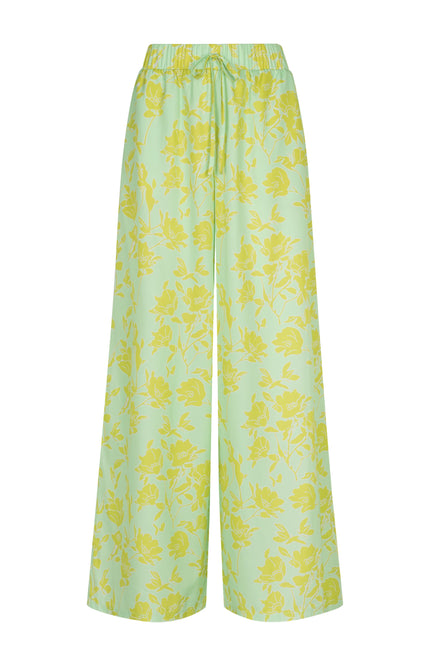 Studio Amaya Broek Amelie Multi Print Green Stretchshop.nl