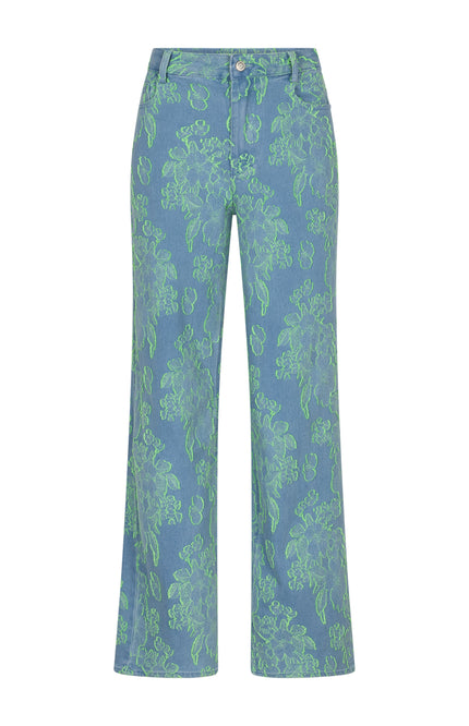 Studio Amaya Jeans Anna Lime Stretchshop.nl