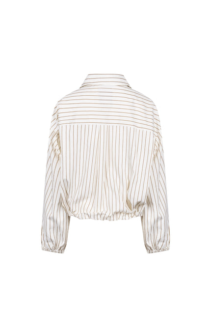 Nukus Jacket Jade Stripe Offwhite Sand NKS13088 Stretchshop.nl
