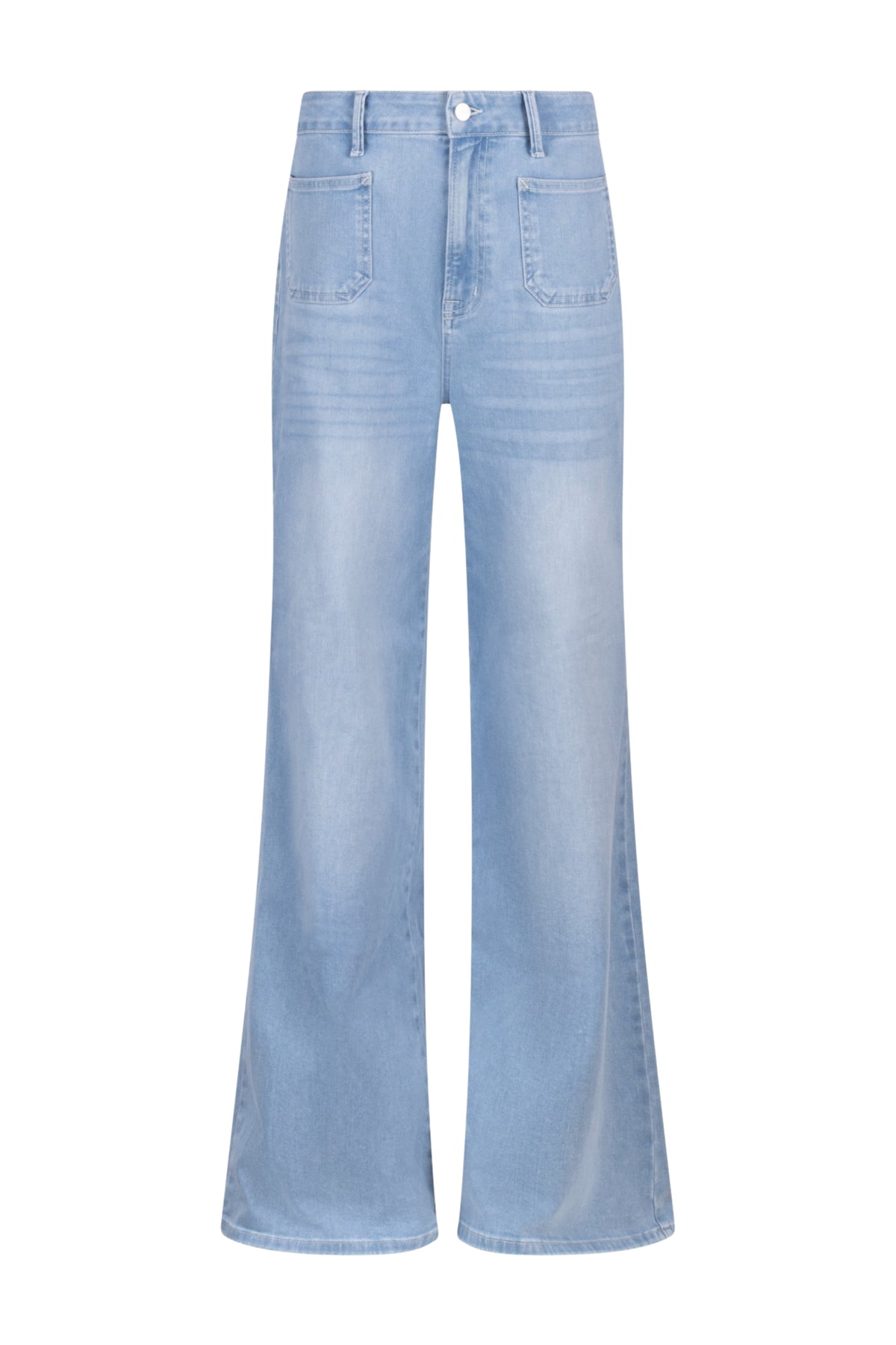 Nukus Scarlet Bleached denim skinny jeans met verwassen effect, getoond op een model met een lichte achtergrond.