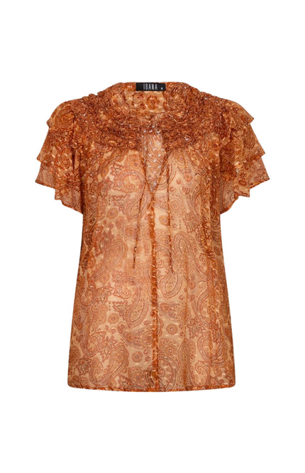 Ibana Top Thorin Paisley Naranja Stretchshop.nl