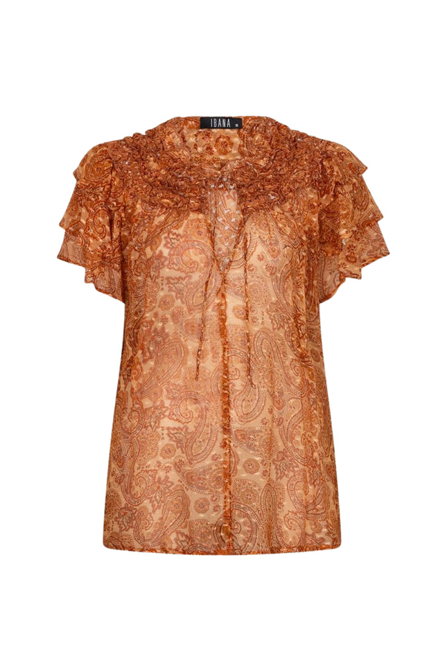 Top Thorin Paisley Naranja