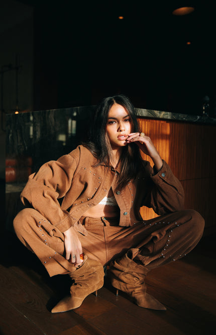 Refined Department Jacket Honni Brown R2602473889 Stretchshop.nl