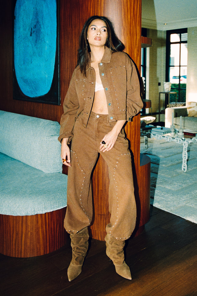 Refined Department Jeans Payton Brown R2602173890 Stretchshop.nl