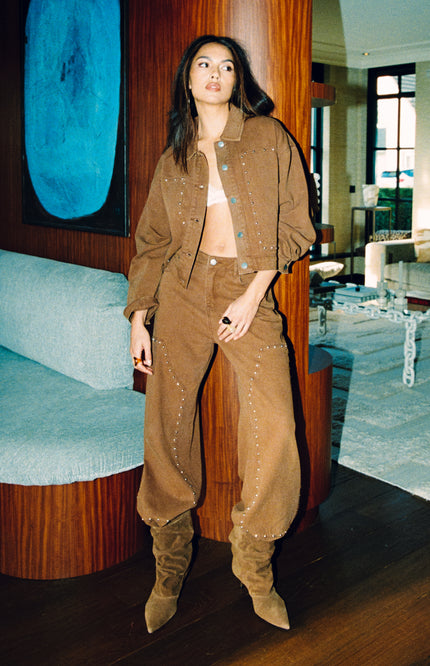 Refined Department Jacket Honni Brown R2602473889 Stretchshop.nl