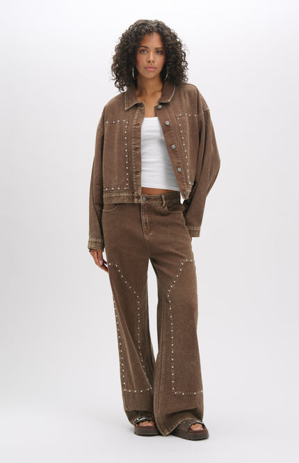 Refined Department Jeans Payton Brown R2602173890 Stretchshop.nl