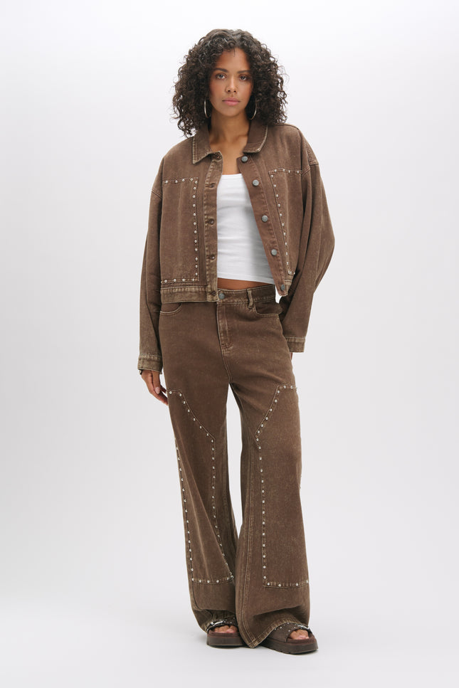 Refined Department Jeans Payton Brown R2602173890 Stretchshop.nl