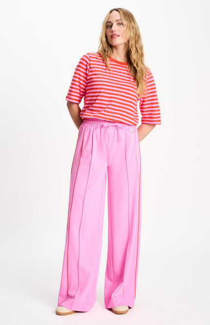 POM Amsterdam Broek Colourblock Cheering Pink SP9514 Stretchshop.nl