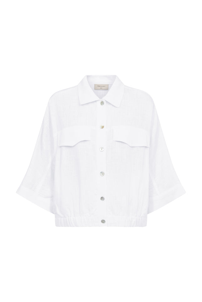 Freequent Jacket Fqlarin Brilliant White 208134 Stretchshop.nl
