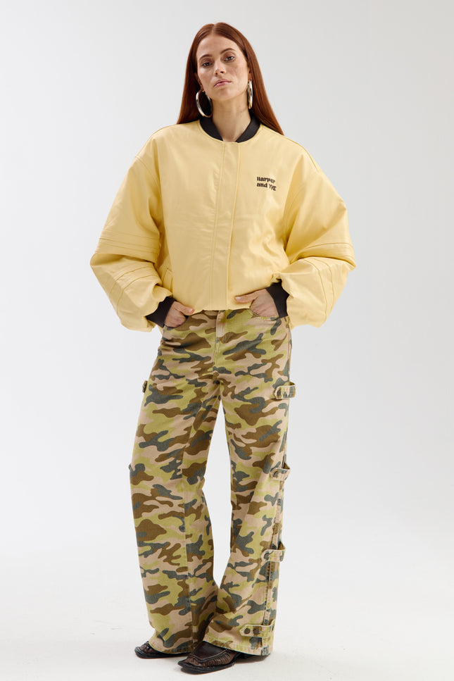 Harper & Yve Jeans Bella Green Camo SS6D100 Stretchshop.nl