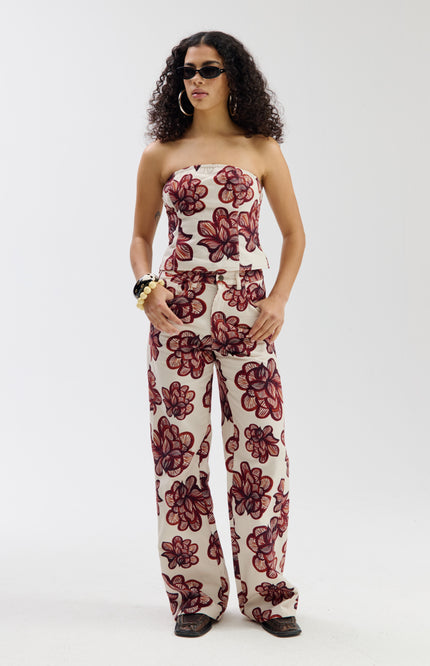 Harper & Yve Broek Mayra Desert Flower Ecru SS6D104 Stretchshop.nl
