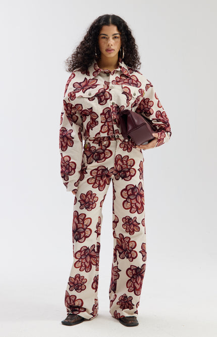 Harper & Yve Broek Mayra Desert Flower Ecru SS6D104 Stretchshop.nl