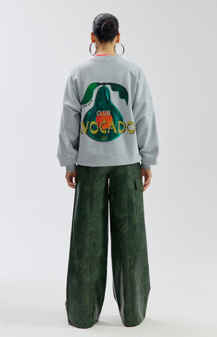 Harper & Yve Sweater Clubavocado Grey Melee SS6Y502 Stretchshop.nl