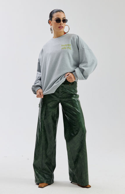 Harper & Yve Sweater Clubavocado Grey Melee SS6Y502 Stretchshop.nl