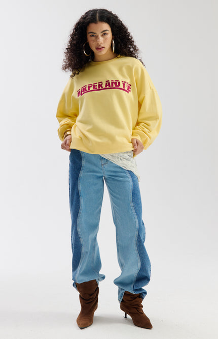 Harper & Yve Sweater Lex Light Yellow SS6Y503 Stretchshop.nl