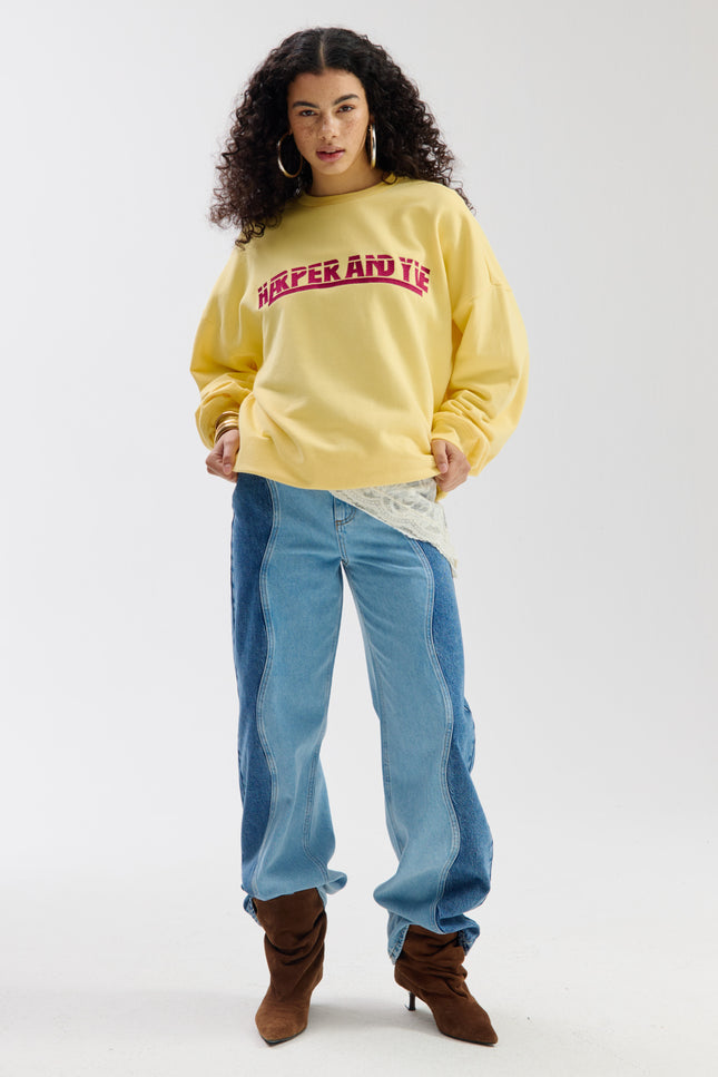 Harper & Yve Sweater Lex Light Yellow SS6Y503 Stretchshop.nl