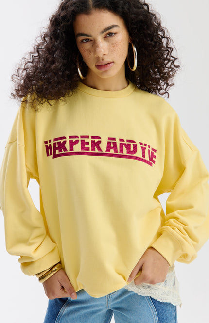 Harper & Yve Sweater Lex Light Yellow SS6Y503 Stretchshop.nl
