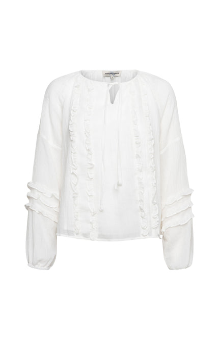 &Co woman Blouse Willeke Offwhite BL424 Stretchshop.nl